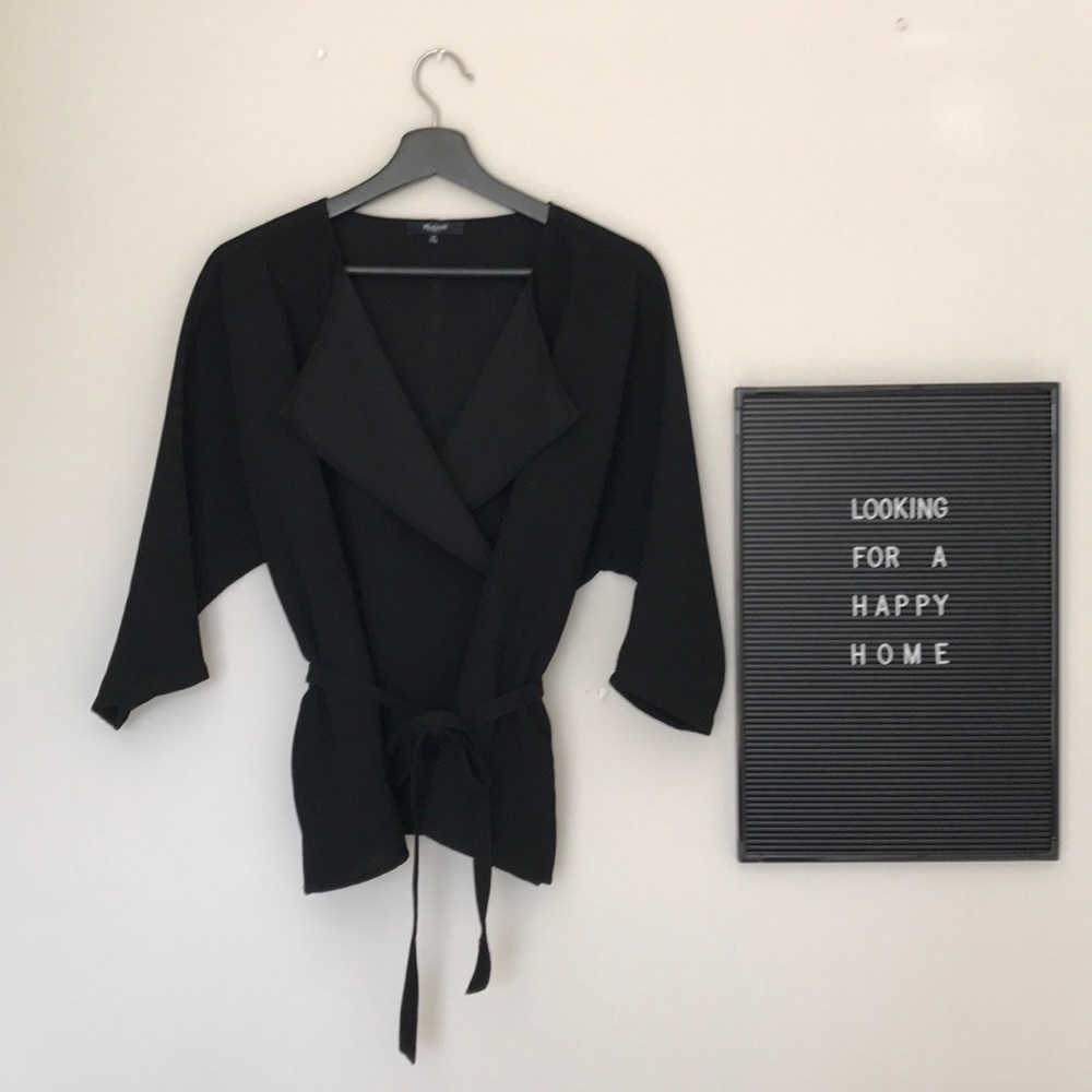 black double snap Madewell tunic top